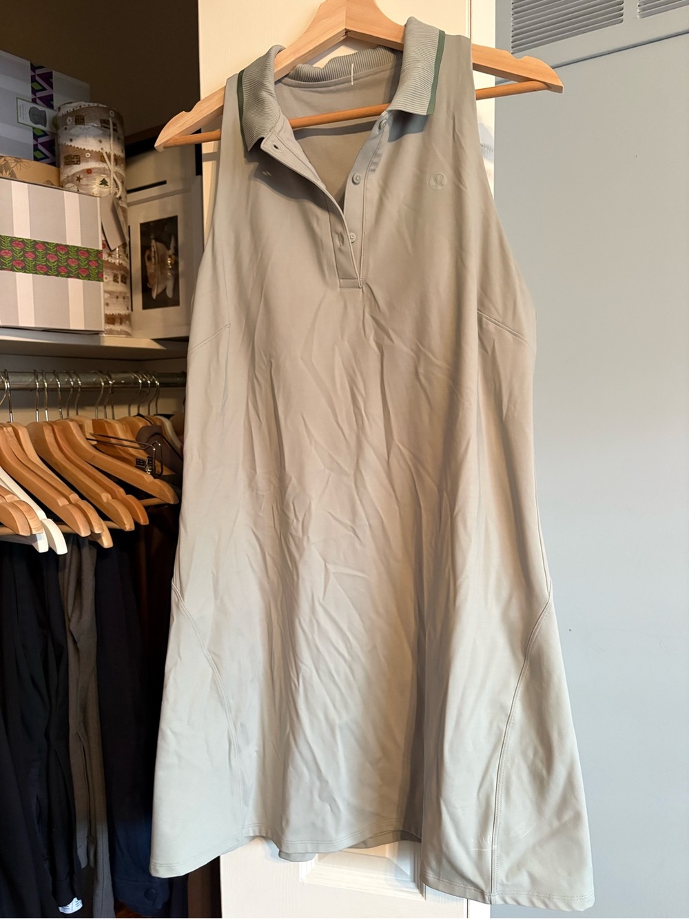 Lululemon golf/tennis racer back dress in Light Sage